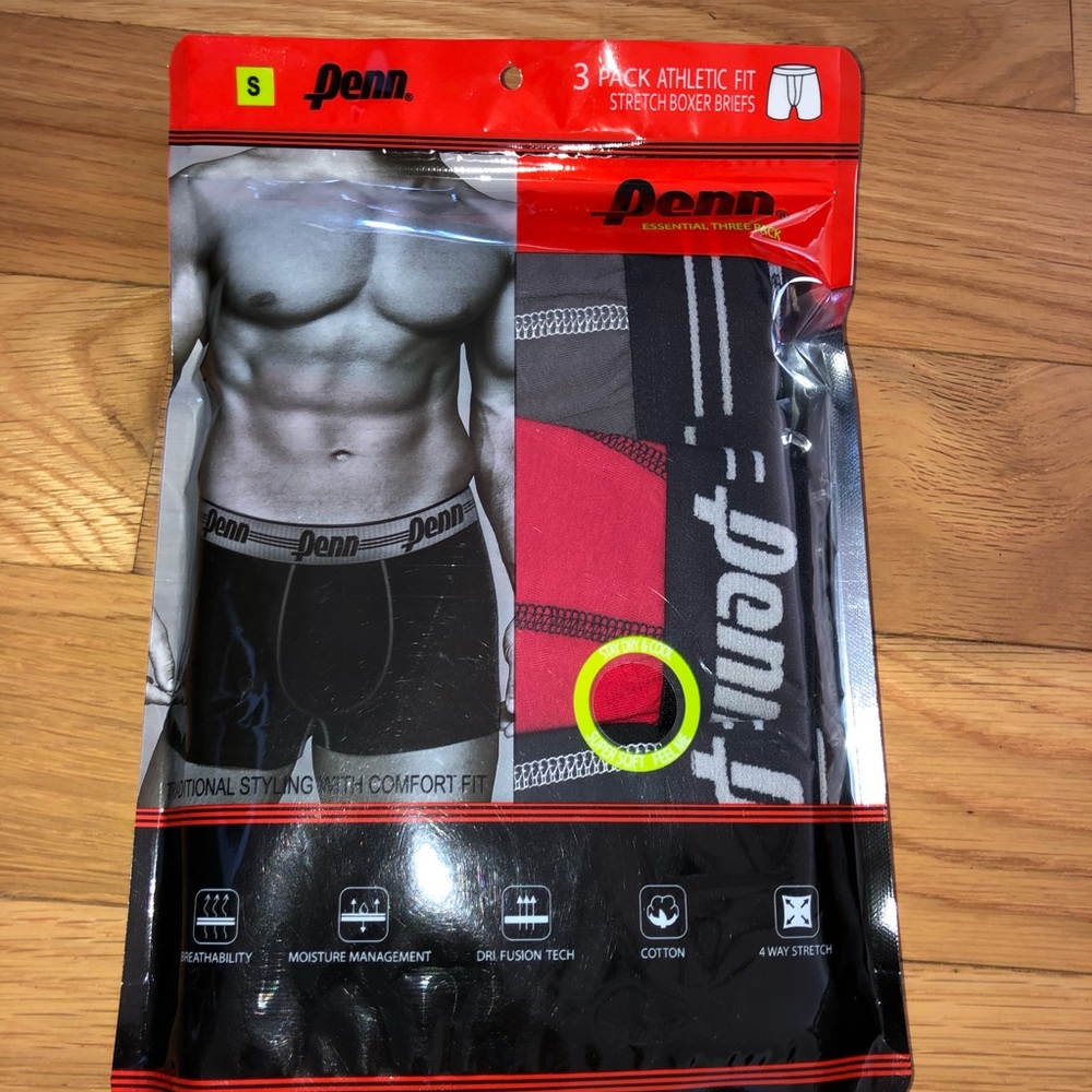 Penn Boxer Briefs 3 pack Assorted colors Size Sm